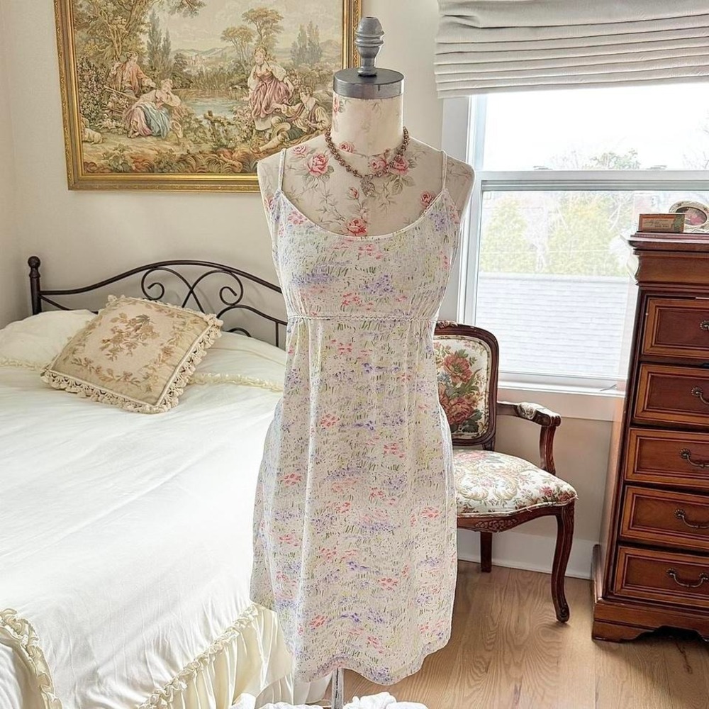 floral midi dress  90s simple pleasures floral midi dress size‎ large